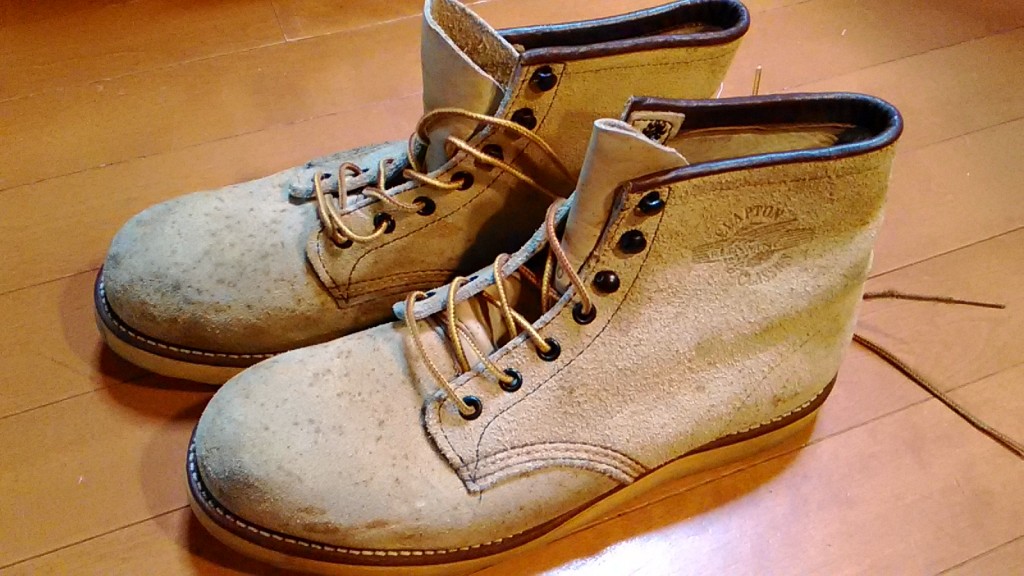 レッドウィングのブーツのカビ取り＆丸洗いの靴修理