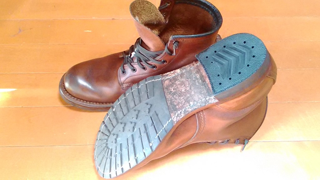 レッドウィングのブーツのヒール交換の靴修理