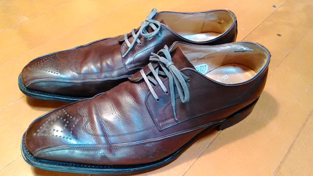 リカルドのトップリフト交換＆ライニングのすべり革の補修の靴修理
