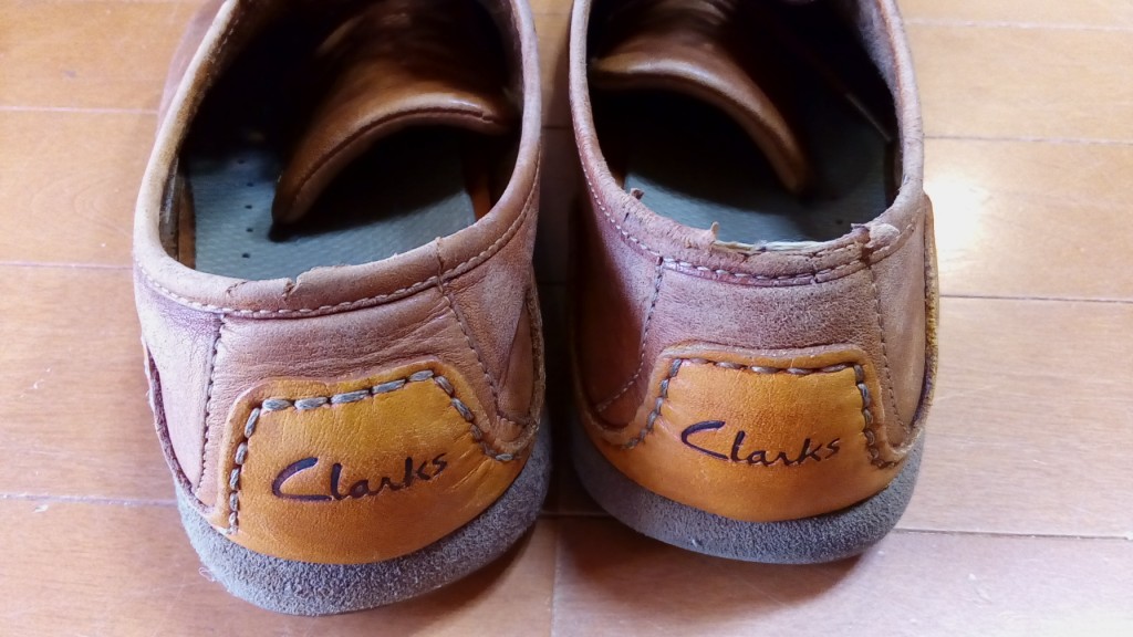 クラークスの靴の履き口補修の靴修理