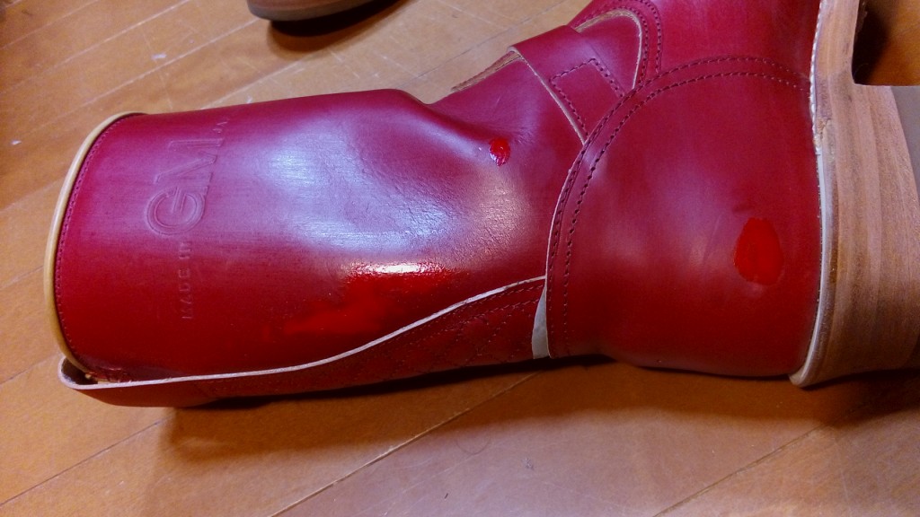 ブーツの補色の靴修理