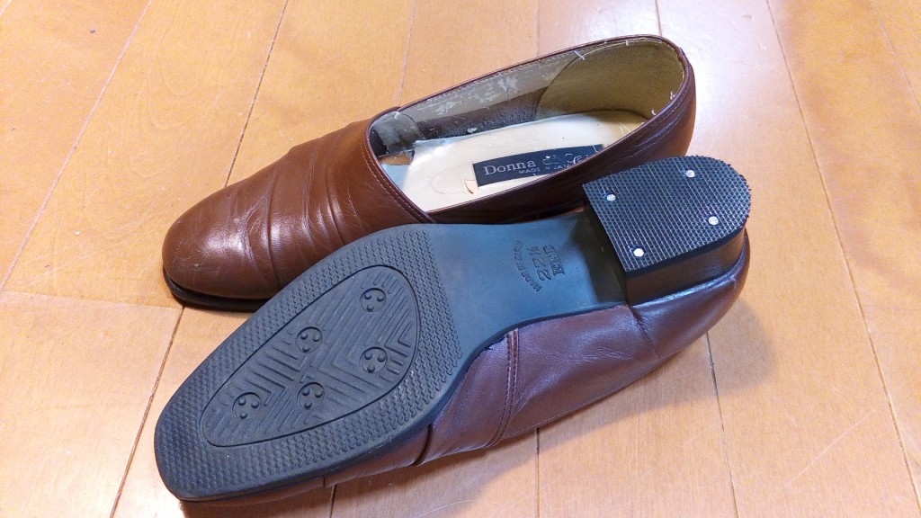 靴修理品108：レディースパンプスのヒール交換の靴修理