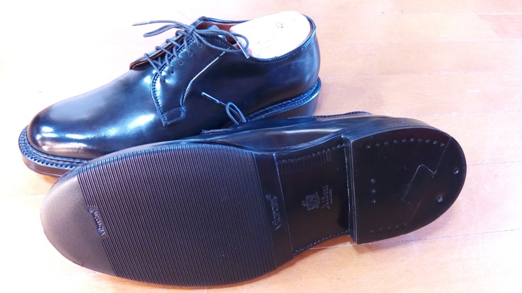 オールデンのコードバン靴のゴム半張りの靴修理