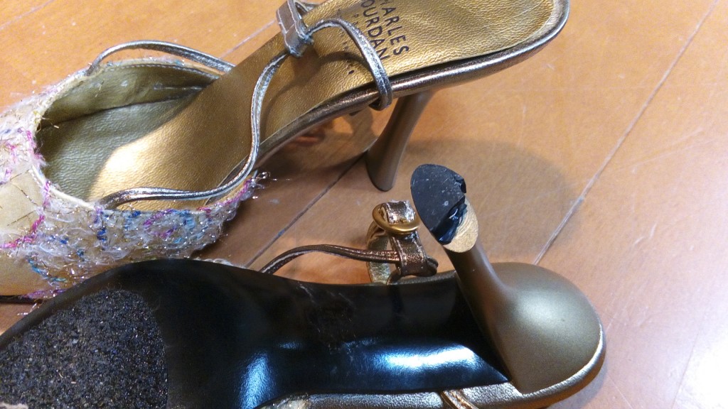 レディースパンプスのヒール交換の靴修理