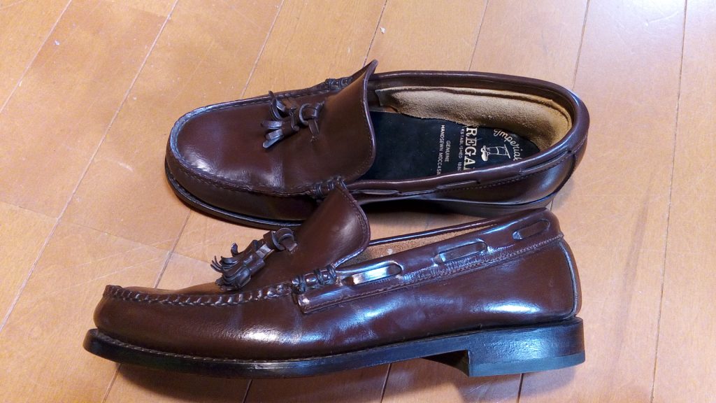 靴修理品128：リーガルのローファーのオールソールの靴修理