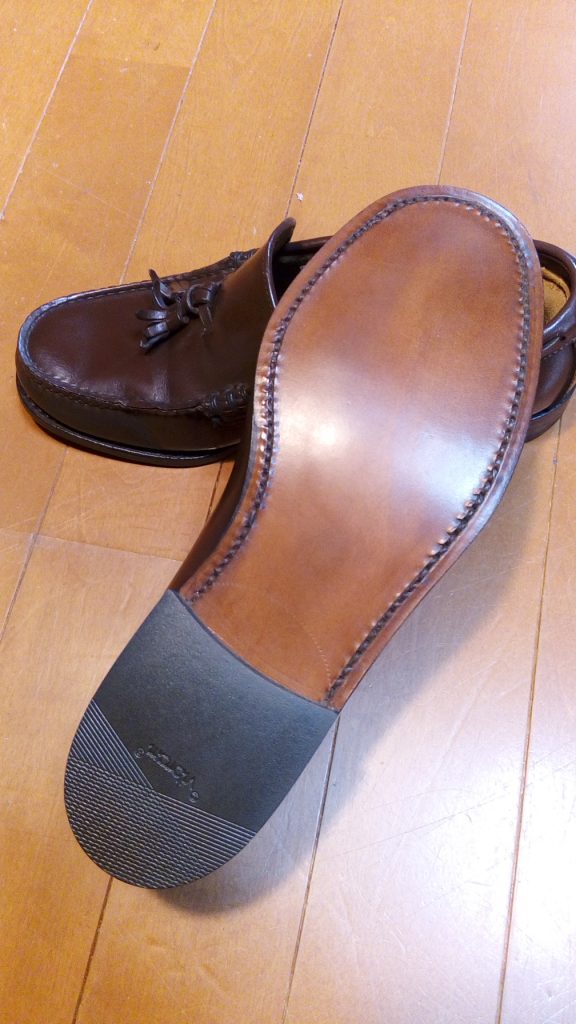 靴修理品128：リーガルのローファーのオールソールの靴修理