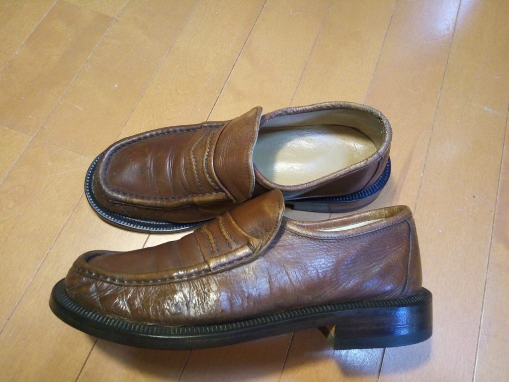 靴修理品149：メンズローファーのオールソールの靴修理