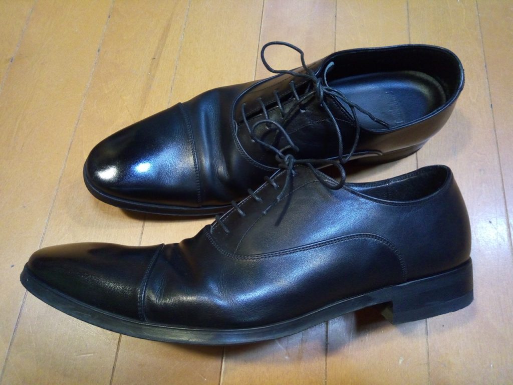 靴修理品141：リーガルのビジネスシューズのトップリフト交換の靴修理