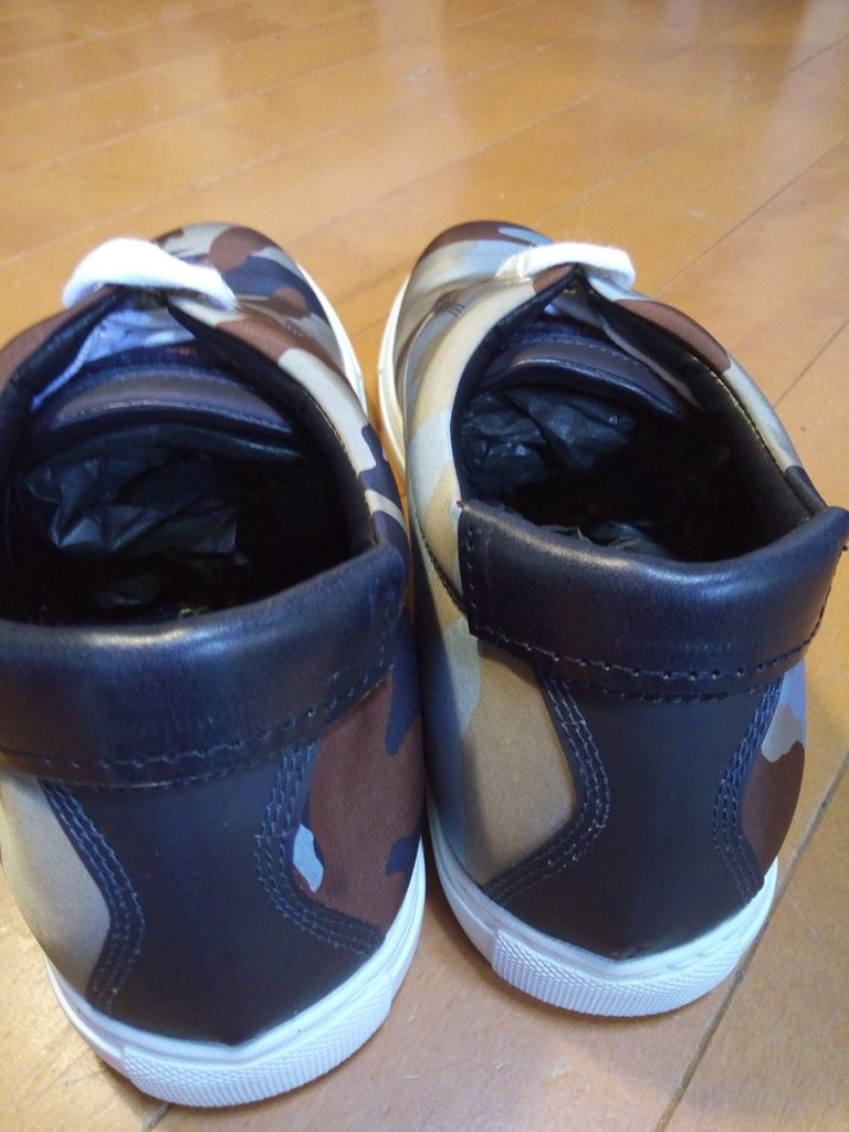 靴修理品152：Dsquared2・ディースクエアードのスニーカーのアッパーかかと補修の靴修理