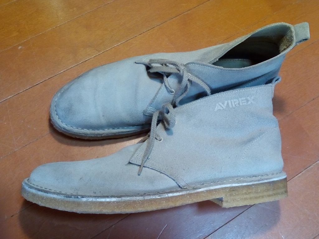靴修理品150：AVIREXのクレープソールブーツのオールソールの靴修理