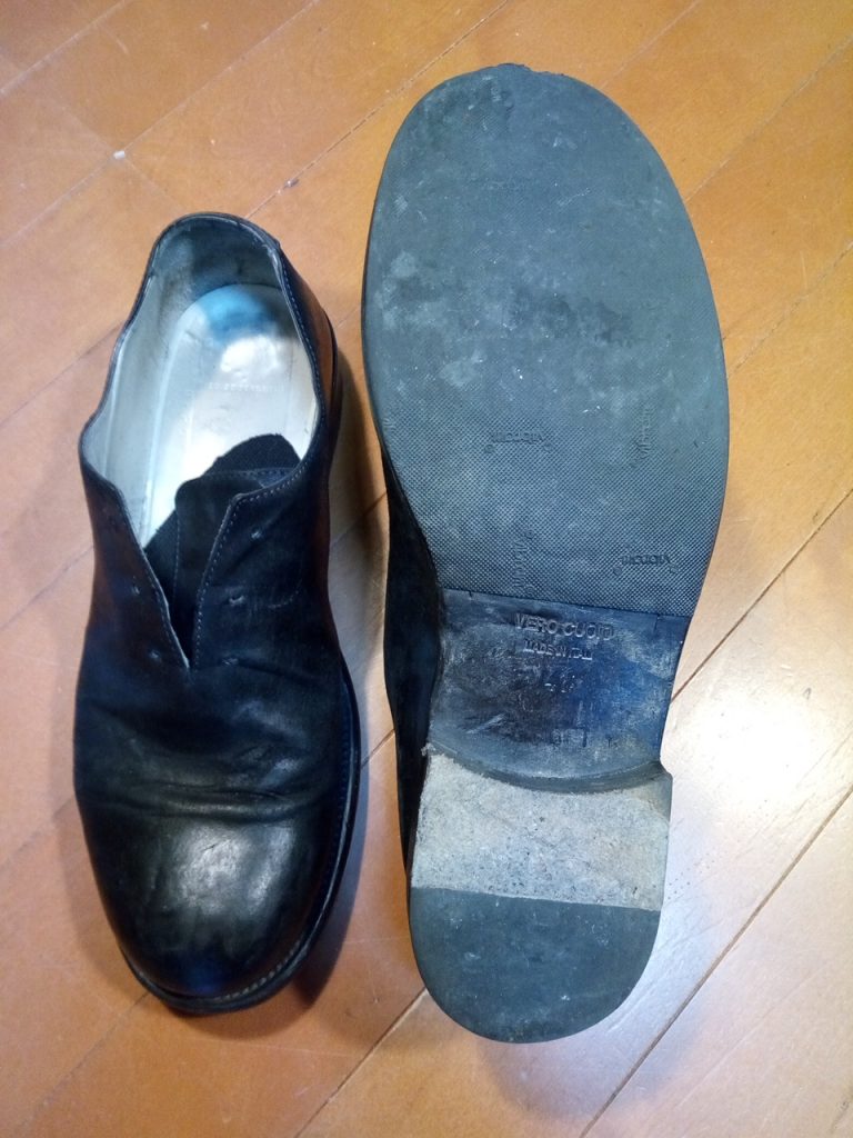 メンズシューズのゴム半張り補修の靴修理