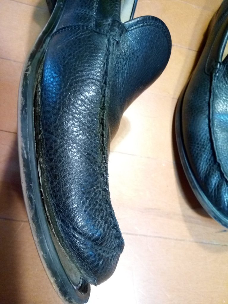 コーチのローファーのオールソールの靴修理