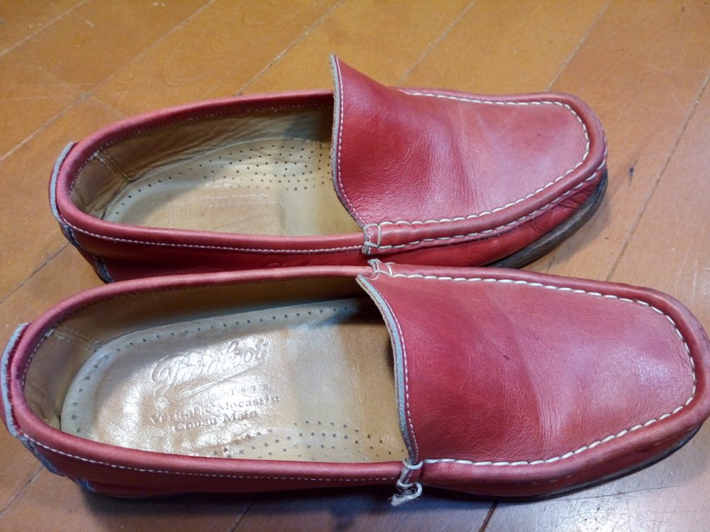 レディース・パラブーツのローファー丸洗い＆ゴム半張り＆色補修の靴修理
