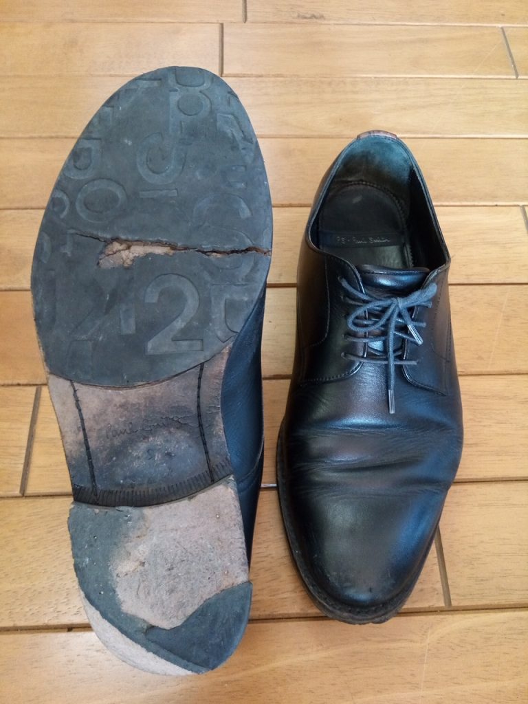 ポールスミスのビジネスシューズのオールソールの靴修理