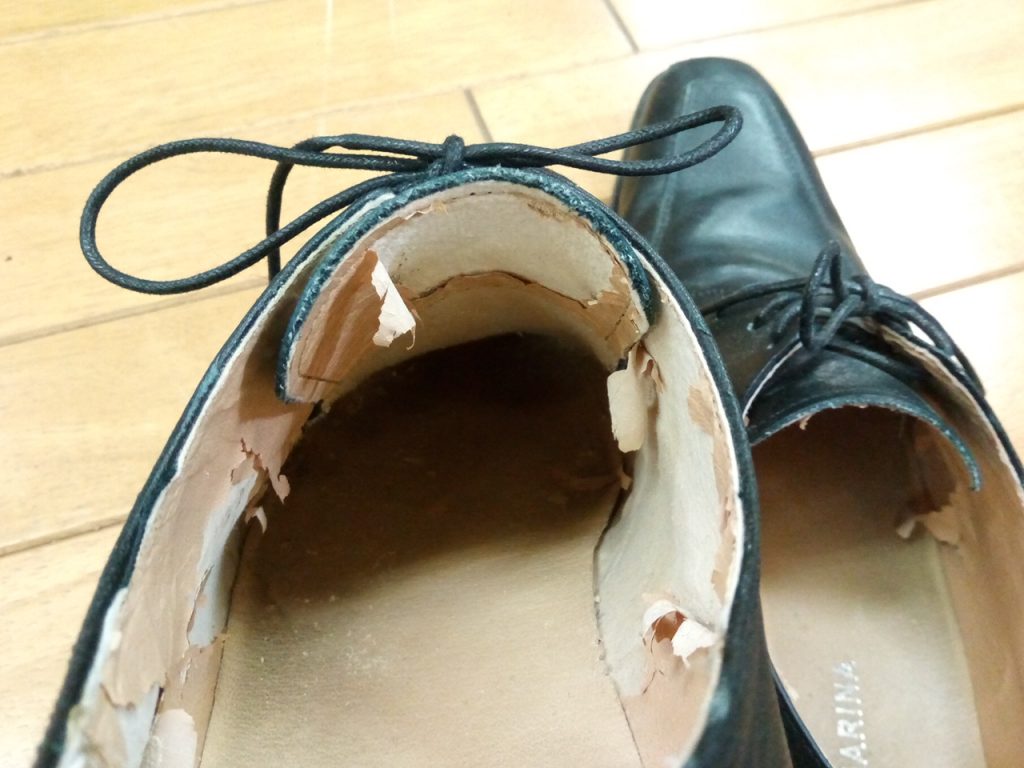 メンズ・ビジネスシューズのライニング補修の靴修理