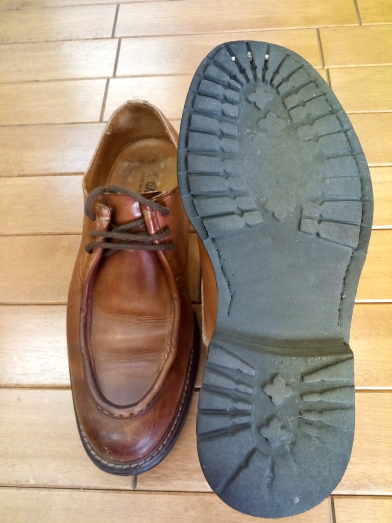 メンズシューズのヒール交換の靴修理