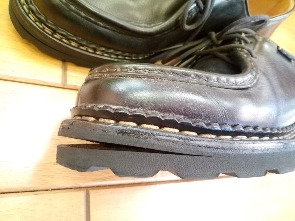 パラブーツのオールソールの靴修理