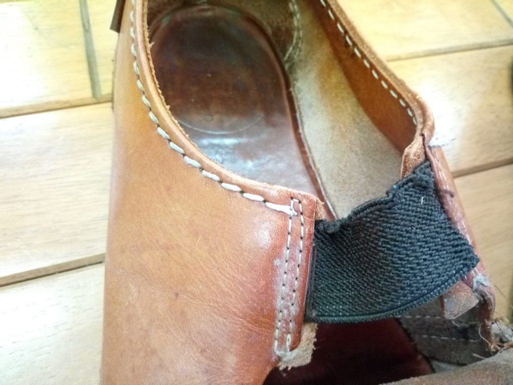 クレープソールのオールソール＆ゴム交換＆ステッチ補修＆丸洗いの靴修理