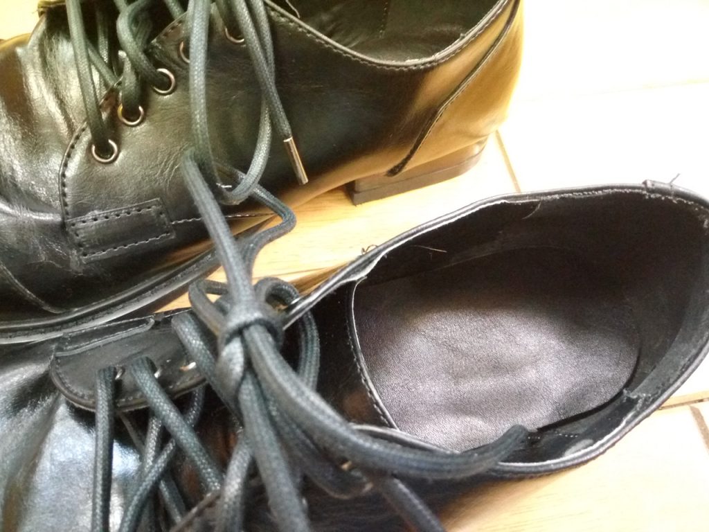 レディース靴の中底補修＆アッパー補修の靴修理