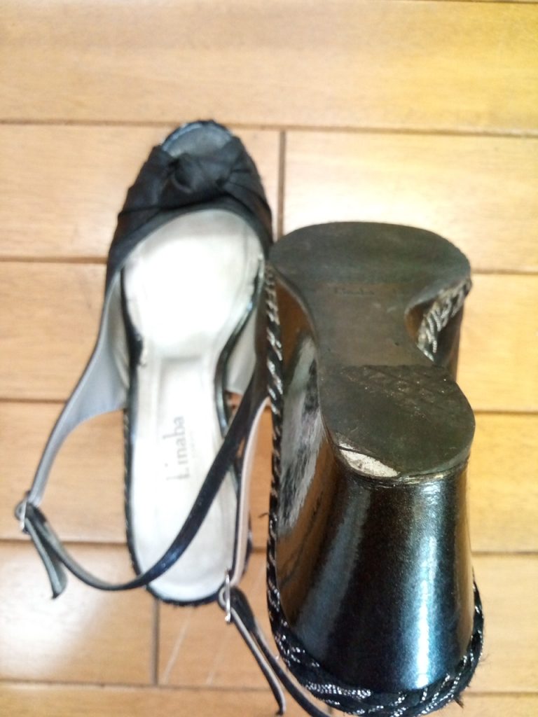 レディース・サンダルのオールソール＆ヒール革巻き＆インソール交換の靴修理