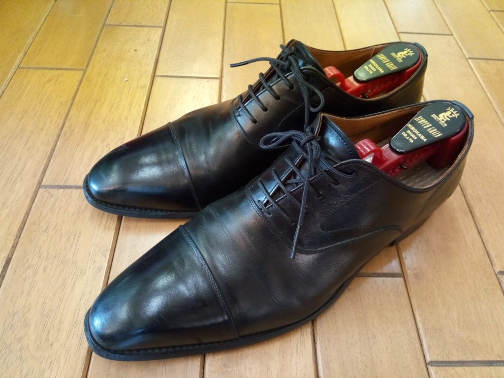 ヒロカワのスコッチグレインのオールソールの靴修理