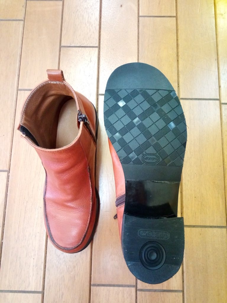 レディースブーツのオールソール交換の靴修理