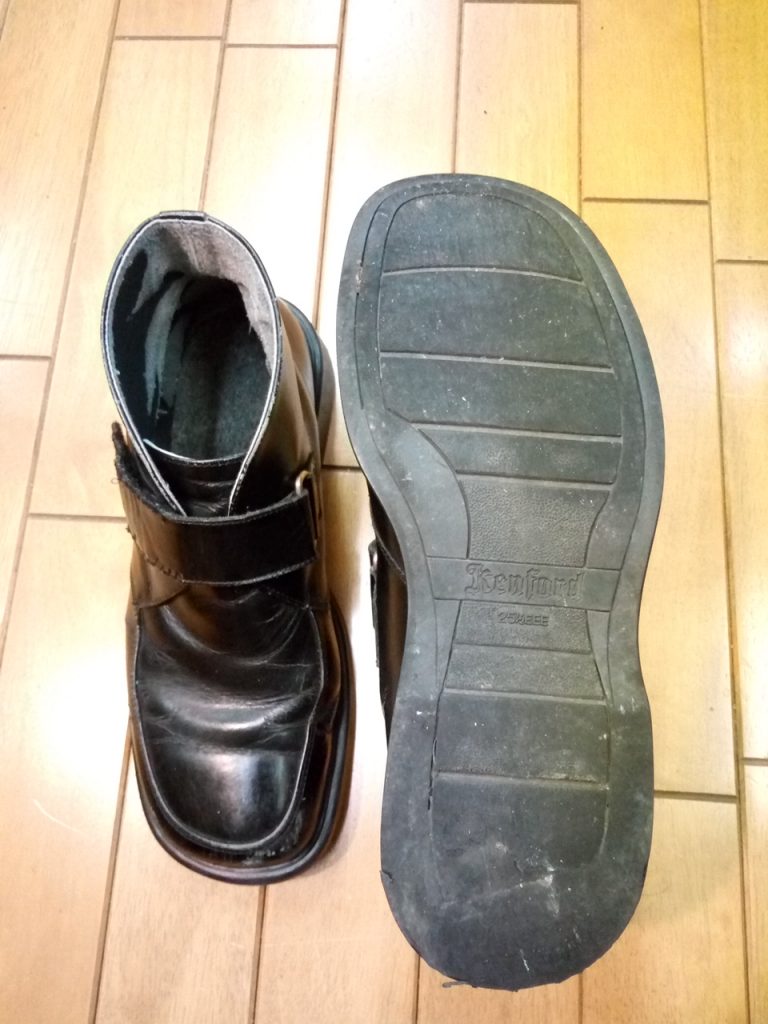 メンズブーツのソール補修＆アッパー補修の靴修理