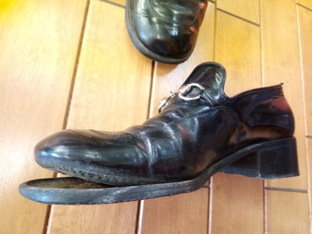 グッチのパンプスのオールソールの靴修理