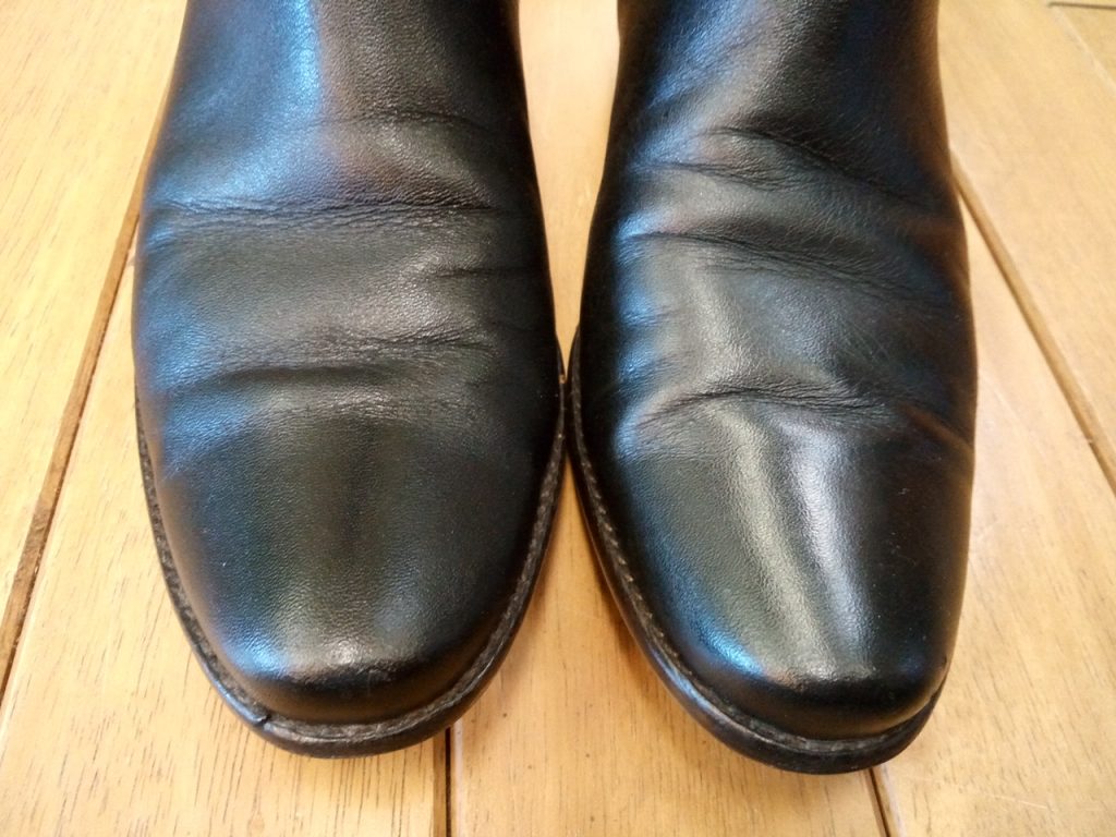 レディースブーツのヒール交換＆つま先補修の靴修理