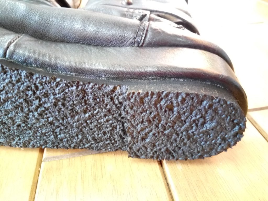 レディースブーツのオールソールの靴修理