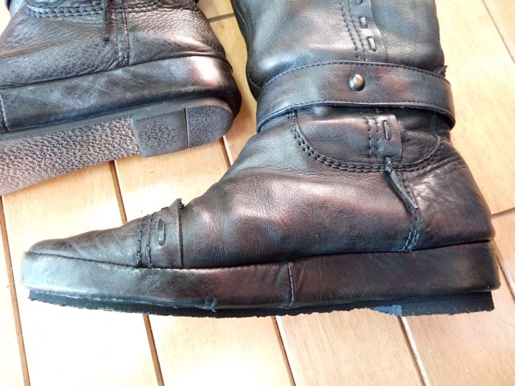 レディースブーツのオールソールの靴修理