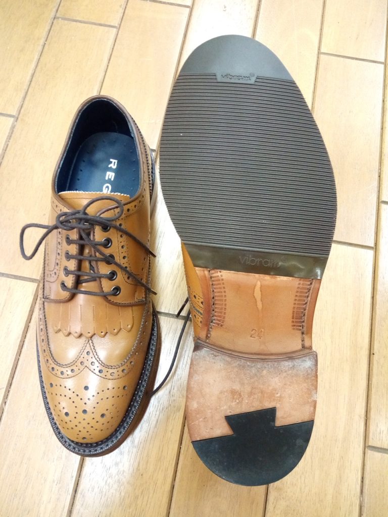 リーガルの靴のゴム半張りの靴修理