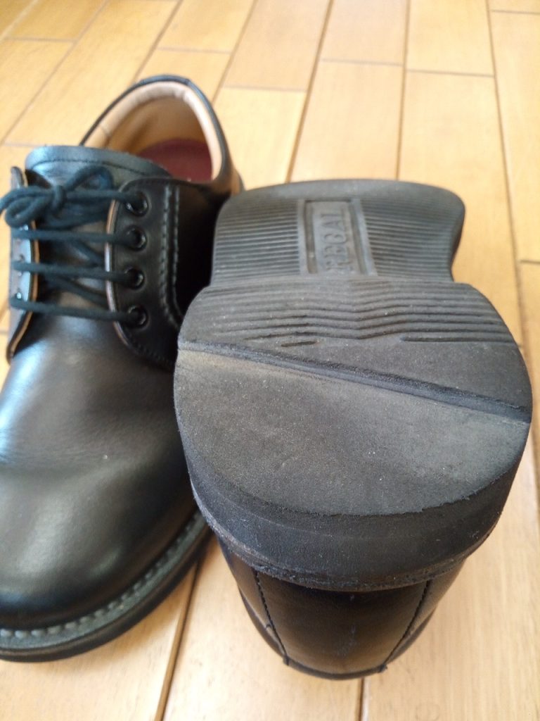 リーガルのメンズシューズのヒールの部分補修の靴修理
