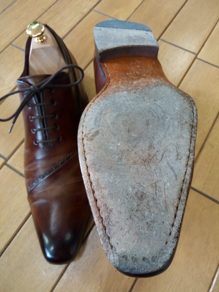 マグナーニのゴム半張りの靴修理