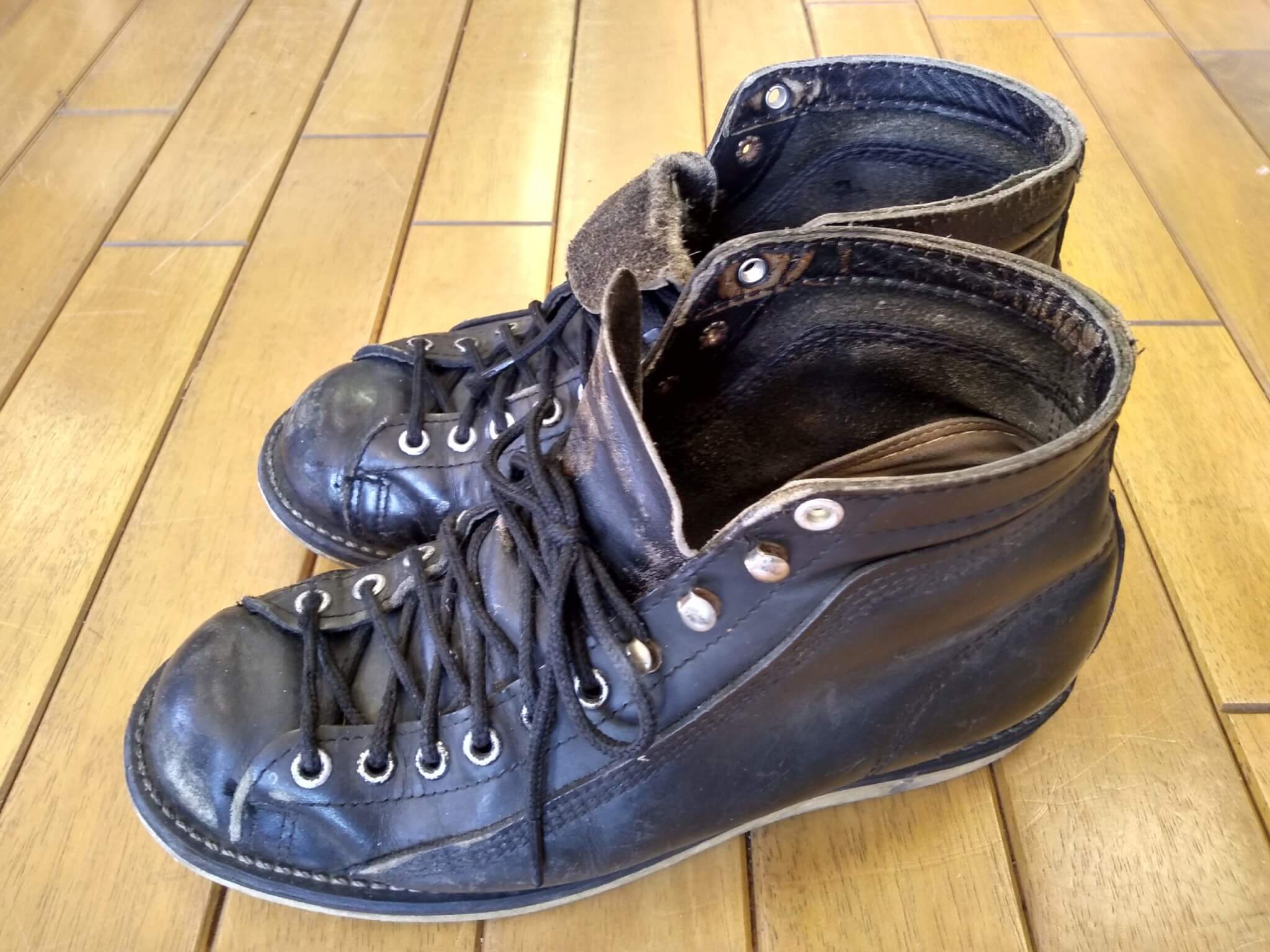 メンズ・ブーツのオールソールの靴修理