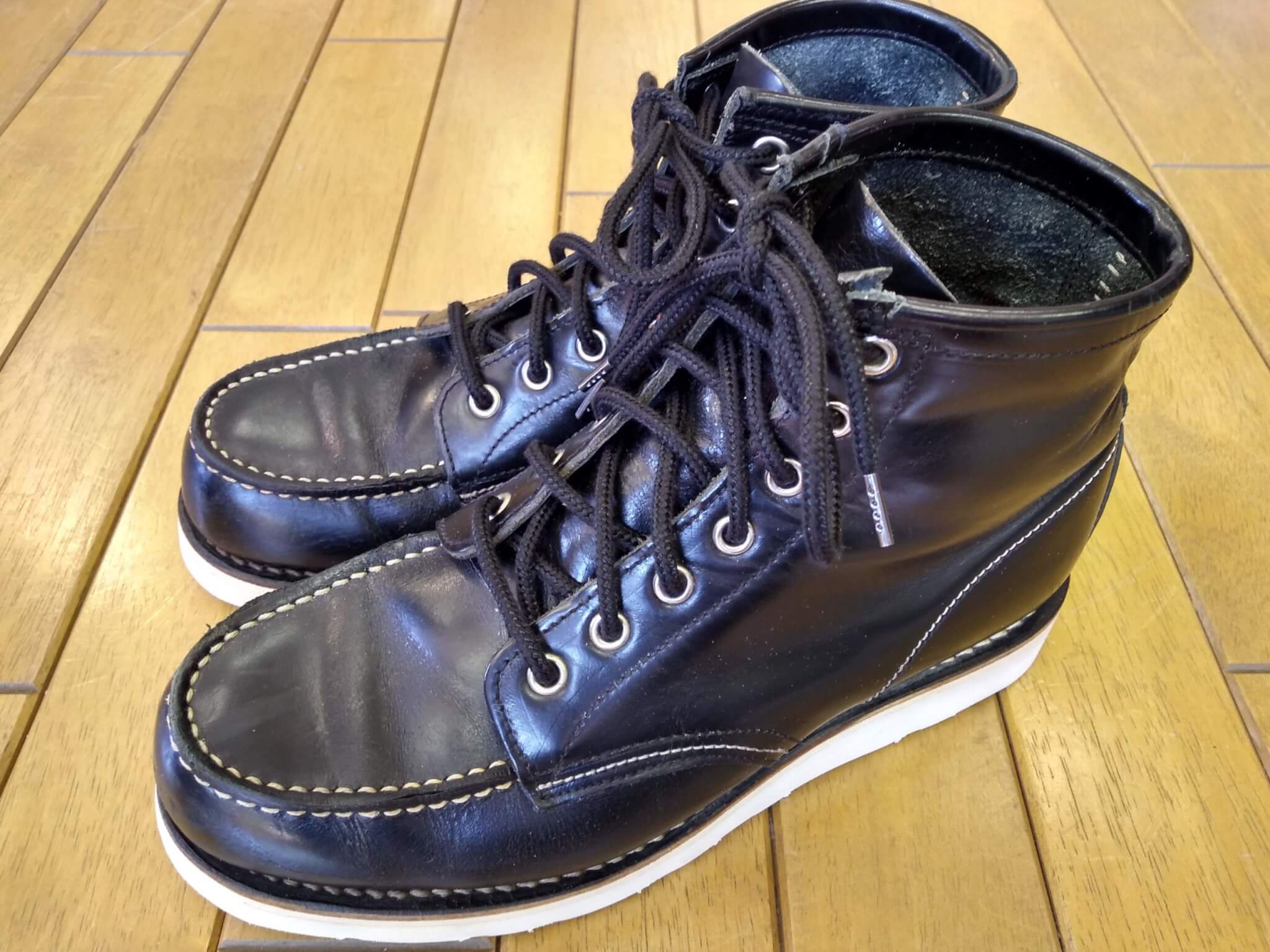 セダークレスト　ブーツのオールソールの靴修理