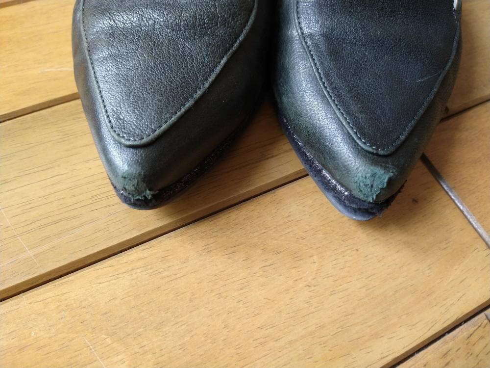 アッパー補修＆ソール剥がれ＆トップリフト交換の靴修理